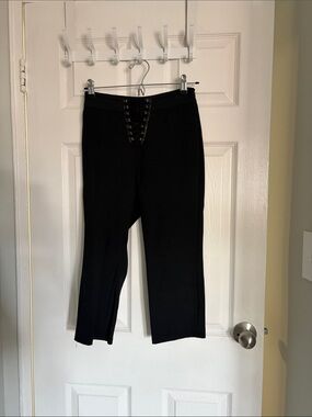 Opening Ceremony Black Lace-Up Waist Pants